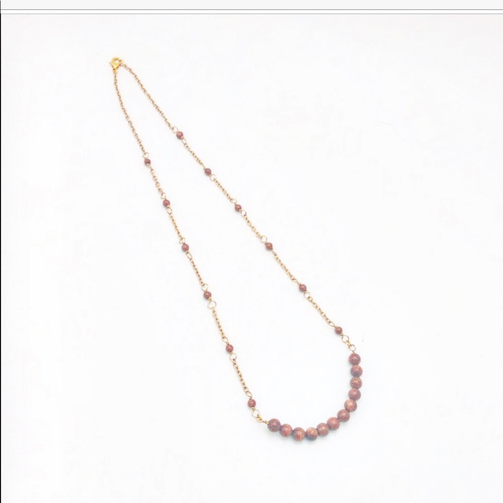 ARTISAN BOHO GOLD GEMSTONE NECKLACE